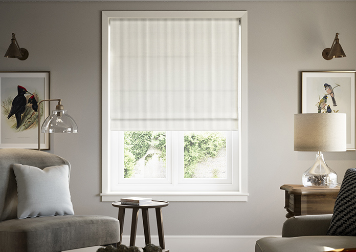 Laura Ashley Candy Stripe, Steel - Twist&Fit Roman Blind - Image 3